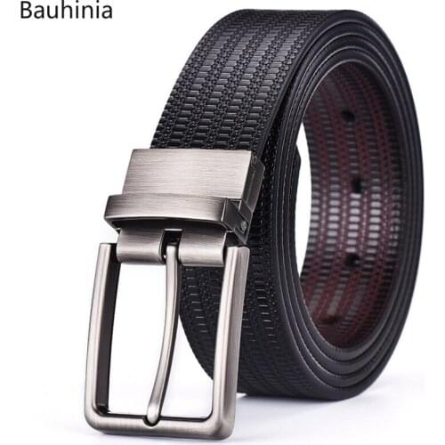 New 115cm 125cm Luxury Mens Leather Belt Simple Casual Business Rotating Buckle Designer Pin Buckle Belt