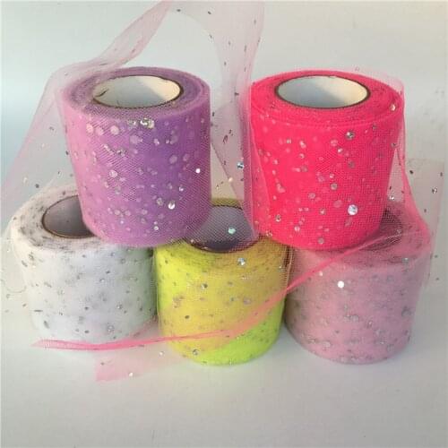 Wedding Decoration Organza Tulle Roll 6.5cm 25Yard Tulle DIY Tutu Skirt Decoration Mariage Flamingo Unicorn Party Decoration