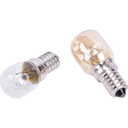220V High Temperature Bulb 15W/25W E14 300 Degree Microwave Oven Light Bulbs Cooker Tungsten Filament Lamp Bulbs Salt Light Bulb