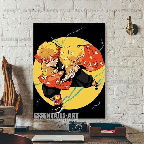Zenitsu First Form Thunderclap and Flash Poster Canvas Wall Art Painting Decor Pictures Bedroom Study Home Decoration Prints