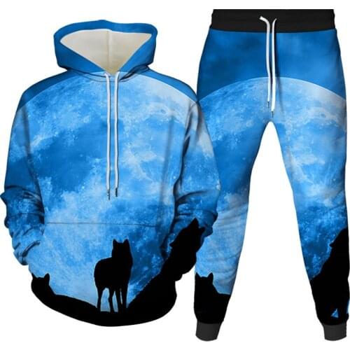 2021 Fahion Hot New Mens 3D Hoodie Set 3D Print Fashion Fine Pattern Full Set Clothing Mens Outdoor Leisure Hoodie Sets