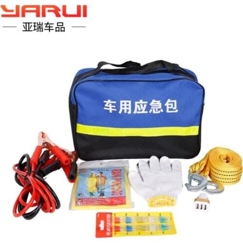 Vehicle fire extinguisher small portable car emergency rescue tool package multi functional medical first aid kid
