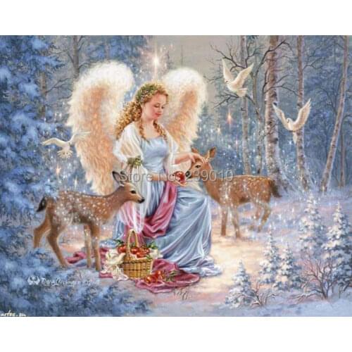 Free Shipping Fawn Home Decoration Wall Art picture Forest Elf Canvas Prints Angel Oil Painting Printed On Canvas