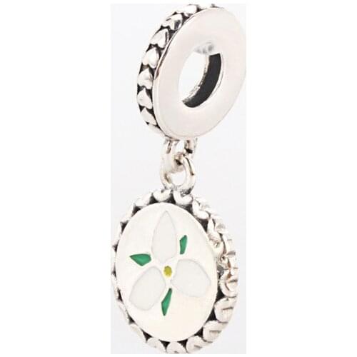 Bewill S925 Sterling Silver New Green Clover Pendant Diy Accessories