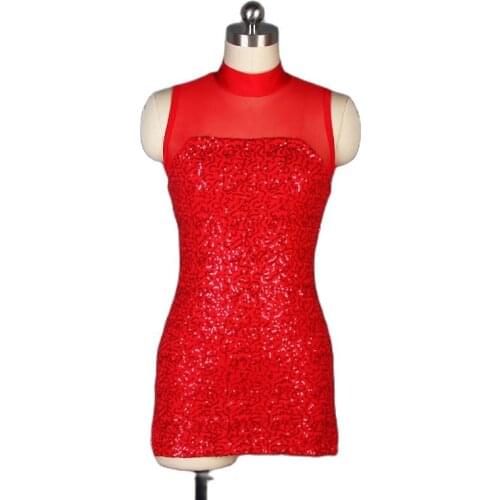 Sequin Spandex Bodice with Bikeshorts Jazz/tap Dance Costumes Lyrical & Contemporary Dance Costumes Dress
