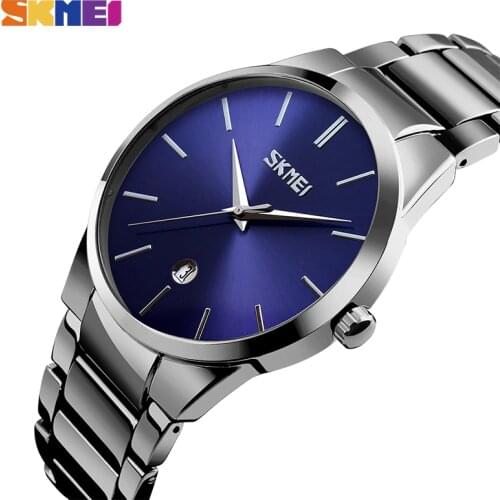 2020 SKMEI Men Watches Luxury Golden Steel Bracelet Quartz Wristwatches Date Time Male Clock Waterproof Watch Reloj hombre 9140