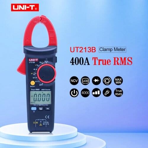 Digital Clamp Meters UNI-T UT213B True RMS AC 400A Multimeters Digital Multimeter Digital Clamp Meters