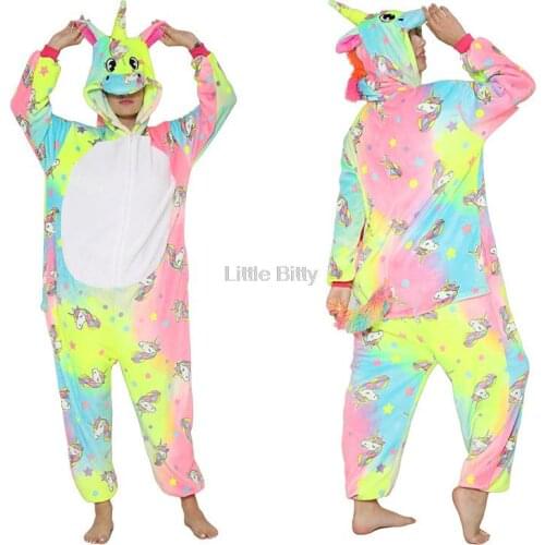 Rainbow Unicorn Kigurumi Pajamas Pour Enfants Overalls Kids Pijamas Unicornio Panda Leopard Tiger Unicorn Jumpsuits Onesies Kids
