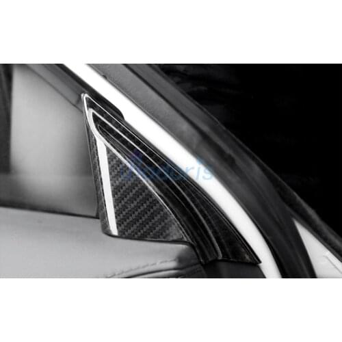 For Mazda CX-5 CX5 2017 2018 2019 Interior Carbon Fiber Look Front Window A Column Tri-angle Trim Auto Car Accessories