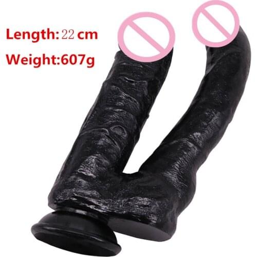 Super Lubrication Double Headed Big Long Long Dildo Anal Penis Lesbian Vaginal Dual Ended Dildo Dick With Strong Cup Sex Toys