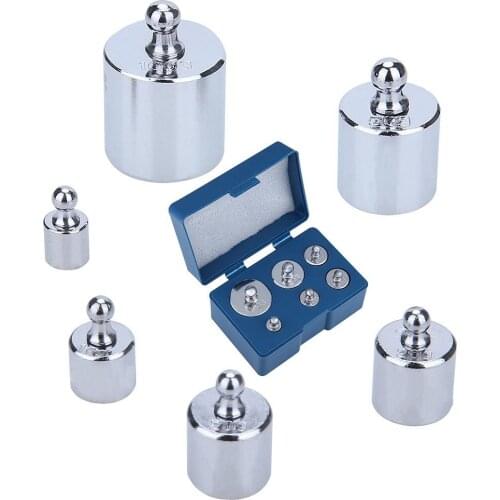 Chrome Plating Grams Precision Calibration Weight for Digital Scale 5g 10g 20g 50g 100g Mini Weight for Balance 6Pcs/Set Kit