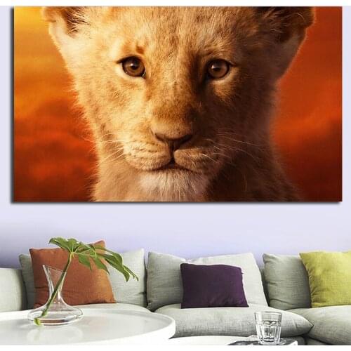 Famous Lion King Cartoon Canvas Paintings Modern Art Posters and Prints Cuadros Wall Art Picture for Living Room Home Decoration