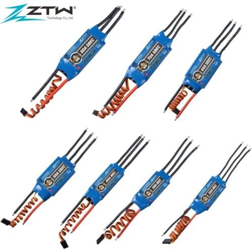 ZTW Beatle Series 2-6s 20A 30A 40A 50A 60A 80A Great Value Speed Controller ESC with Programe Card For RC Drone RC Helicopter