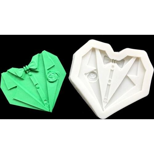 Tuxedo Silicone Sugarcraft Mold Fondant Cake Decorating Tools Candy Clay Cupcake Chocolate Baking Mold