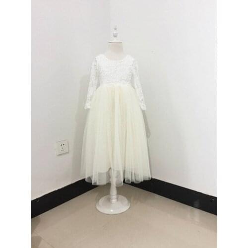 Retail 2018 NEW Girls summer lace long dress , little girls dresses , girl dress wedding , BB39