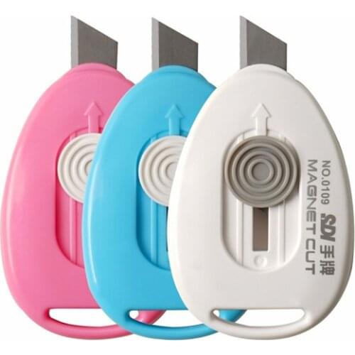 Mini Utility Knife Magnetic Lightweight Knife Automatic Rebound Portable Express Open Box Knife Handmade Paper Knife Stationery