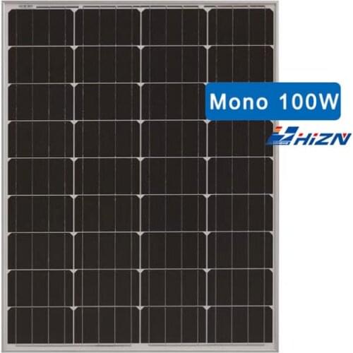 HIZN Photovoltaic Panel Modules 100w Mono Solar PV Panels 100watt for Home Roof Solar System