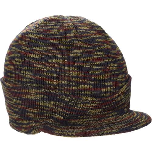 Mens Army Style Visor Skullies Beanies Caps Winter Solid Color Knitted Hats For Women Fashion Warm Military Bonnet Ski Cap