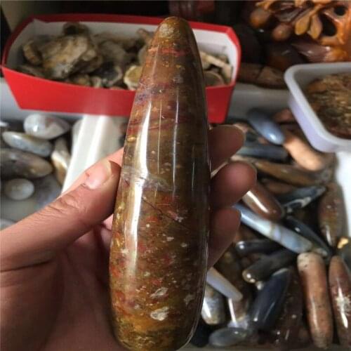 Natural Malagasy mineral agate, agate massage stick, straight stick point female masturbation tool