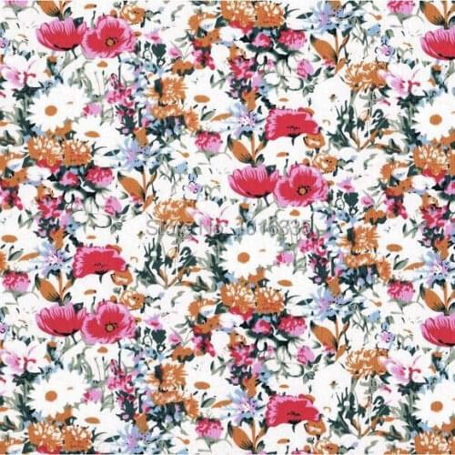 New Width 145cm Vintage Floral 100% cotton fabric patchwork ,Printed Poplin fabric for sewing $18= 2 meters