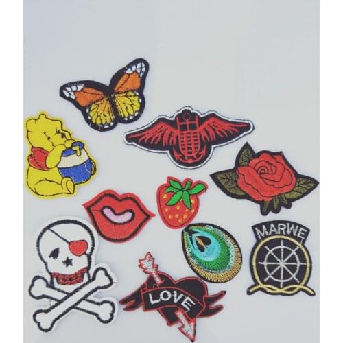 Brand new high quality new style hot sell hot melt adhesive applique embroidery patches stripes DIY accessory LP45236