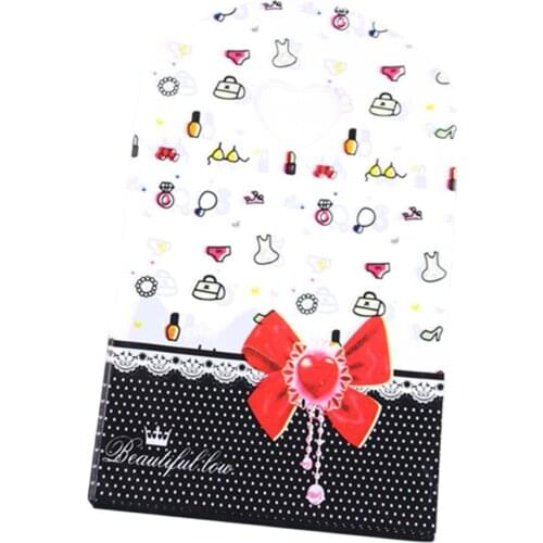 Wholesale 50psc/lot New Fashion 13*21cm Bolsas Para Galletas with Red Bow Favor Clothing Packaging
