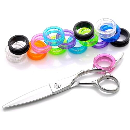 Wholesale Silicone Finger Rings For Any Scissors Inserts Haircutting Styling Tools Accessories Salon Parts 20/50/100/500pcs/pack