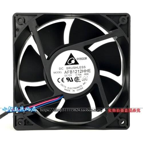 Original AFB1212HHE 12V 12CM 12038 0.70A Gale volume speed measurement alarm chassis cooling fan