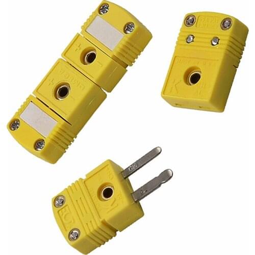 K/T/J type thermocouple miniature socket plug connector thermocouple plugs and sockets sensor US type