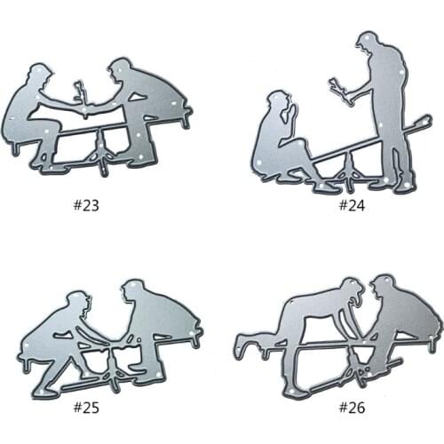 Couples Metal Cutting Dies Stencil DIY Scrapbooking Album Paper Card Template Mold Embossing Craft Decoration