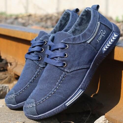 NEW Canvas Men Shoes Denim Lace-Up Men Casual Shoes Plimsolls Breathable Male Footwear Spring Autumn sneakers fgb89