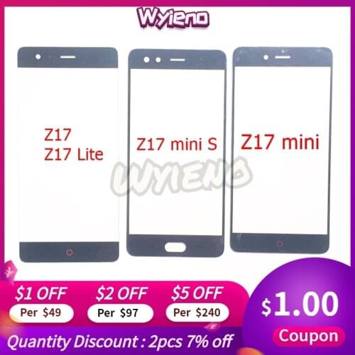 Wyieno Front LCD Touch Panel Glass Lens For ZTE Nubia Z17 lite nx591J Nubia Z17 NX563J Digitizer Outer Glass Sensor Screen Lens