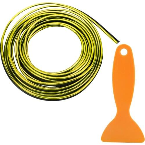 Senzeal Car Moulding Strip 5M Flexible Trim For DIY Automobile Car Interior Exterior Moulding Trim Decorative Line Strip 5 color