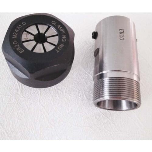 Spindle machine tool clamping rod ER20 shaft 8 motor lengthened clamping knife engraving machine drill set take with ER20 Chuck