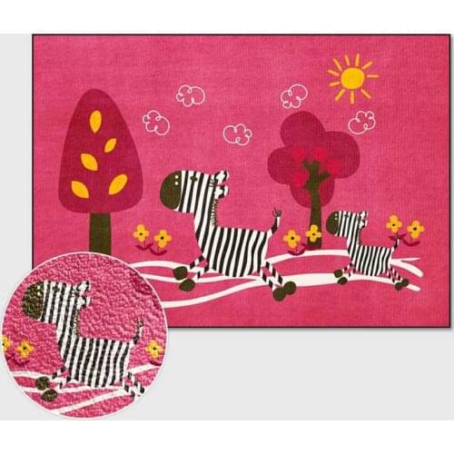 Modern cartoon print Carpet zebra printing Parlor living room Bedroom Mat kids room Carpet bedside Floor non-slip play Area Rugs