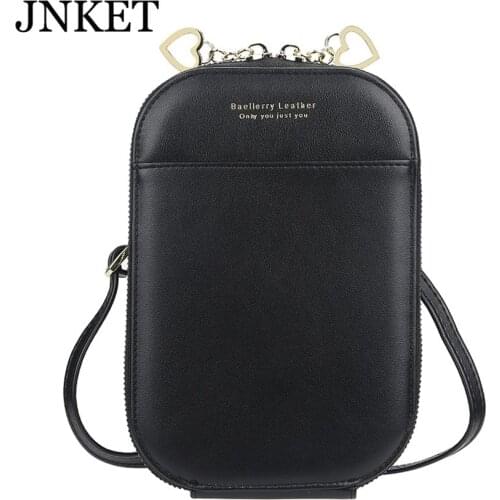 JNKET New Fashion Womens Long Cellphone Bag Vertical Large Capacity Zipper Crossbody Bag Metal Fringe Wallet