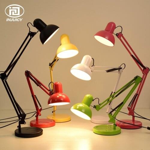 LED Reading Lamp Eye Protection Learning Long ARM Adjust Folding Lamp Students Children Desk Lights for Living Room Bedroom