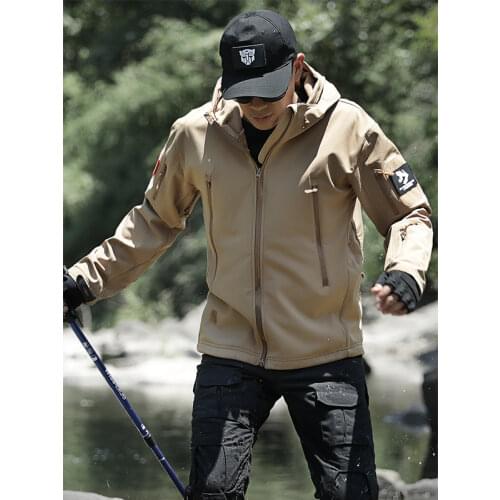 Tactical Waterproof Jacket Men Shark Skin Soft Shell Military Camoufalge Coat Hunting Fishing Outwear Windbreaker Jackets Mens
