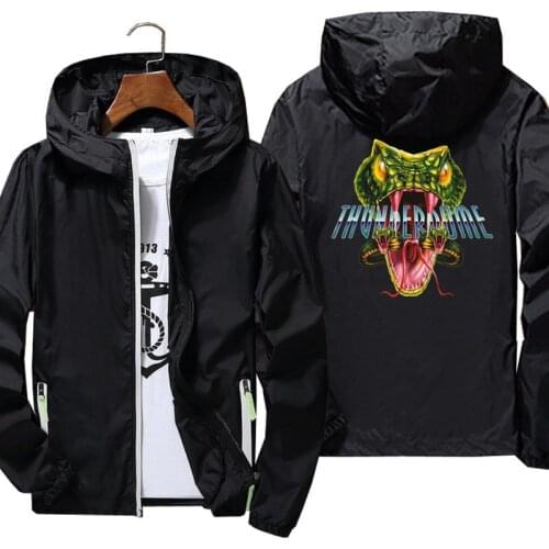Thunderdome Hardcore Thin Reflective Pilot Sunscreen Windbreaker Clothing Plus Size Bomber Jacket Mens Skin Hooded Coat Outwear