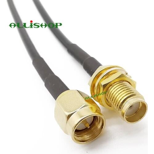 ALLISHOP 2M SMA Male to SMA Female Connector RG174 External WiFi Wireless Antenna Extension Cable SMA Plug to SMA Jack Cable