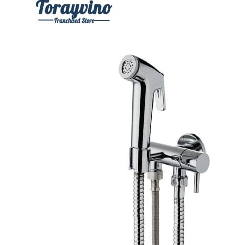 Bathroom Bidet Faucet Toilet Bidet Faucet Hand Spray Wall Mount +Dual Water Way&Dual Handles Tap