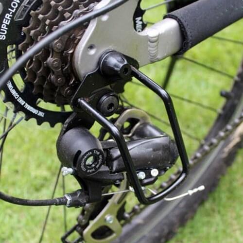 Bicycle Rear Gear Adjustable Steel Black Bicycle Mountain Bike Rear Gear Derailleur Chain Stay Guard Protec Derailleur Protector
