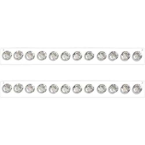 Necklace Hangers Acrylic Necklaces Holder Wall Mounted Jewelry Organizer Hanging with 12 Diamond Shape Hooks