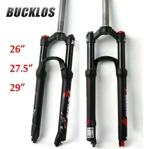 MTB Bike Supention Fork 9*100mm Travel Rebound Preload Adjust Fork 26'' 27.5'' 29'' Bicycle Fork Straight Mountain Cycling Parts
