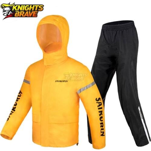 Waterproof Motorcycle Raincoat +Rain Pants Poncho Motorcycle Rain Suit Moto Rain Jacket Riding Motorbike Rain Coat For Men Women