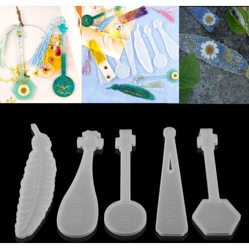 1Pcs Musical Instrument Shape Bookmarks Silicone Mold Feather Epoxy Resin Mold For DIY Craft Jewelry Making School Office Supply
