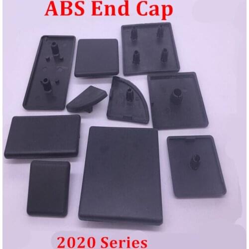 100pcs 2020 Black plastic ABS End Cap EU Aluminum Cover Plate Endcap with Single Holes for 2020 Series Aluminum Profiles