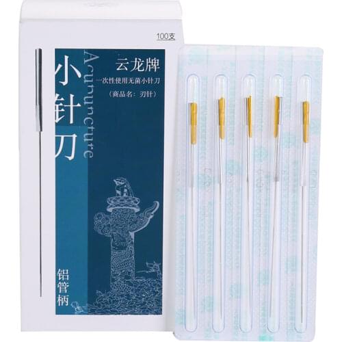 100Pcs/box Needle knife aluminum handle Acupuncture Needle Medical Disposable Needle beauty Body needle 0.35mm/0.40mm/0.50mm