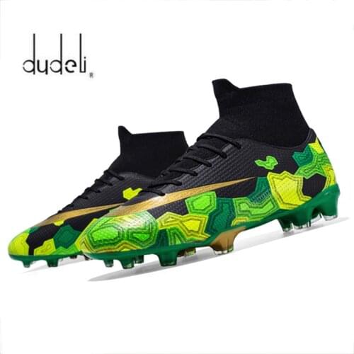 2021 Soccer Shoes For Men Football Boots Kids High Ankle Soccer Cleats Waterproof Sport Sneakers Futsal Shoes