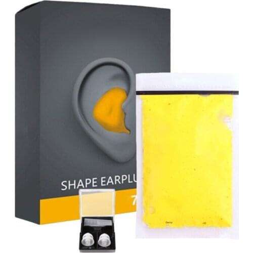 60pcs/ Moldable Shaped Silicone Anti-noise Ear Plugs Noise Reduction Sleeping Protection Soft Anti-snoring Earplugs H9EB